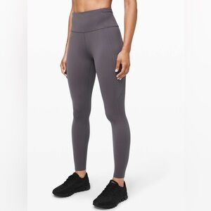 Lululemon Fast and Free Tight II 25" *Non-Reflective Nulux- Titanium